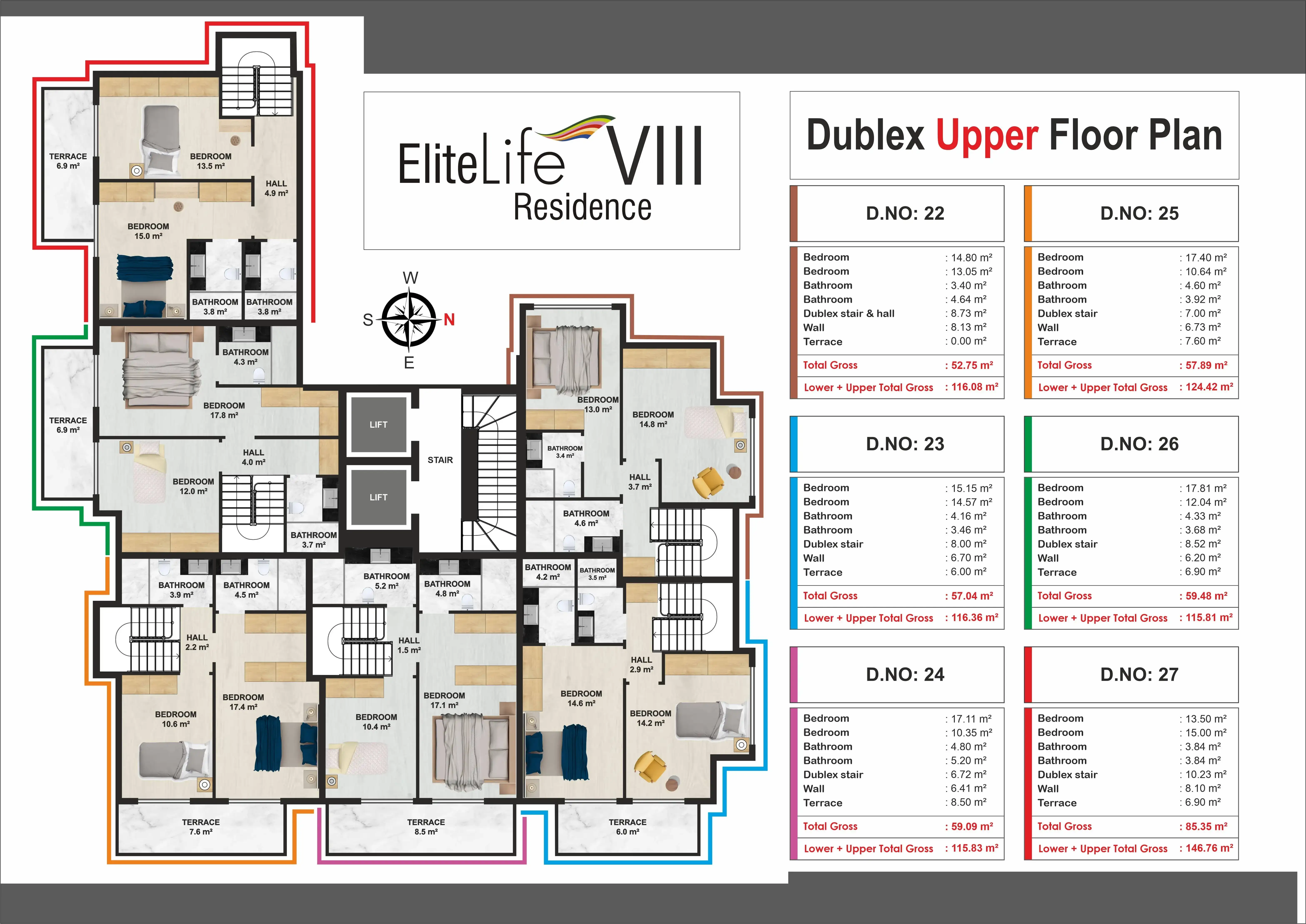 Elite Sinerji Life VIII Dublex Upper Plan FloorPlan